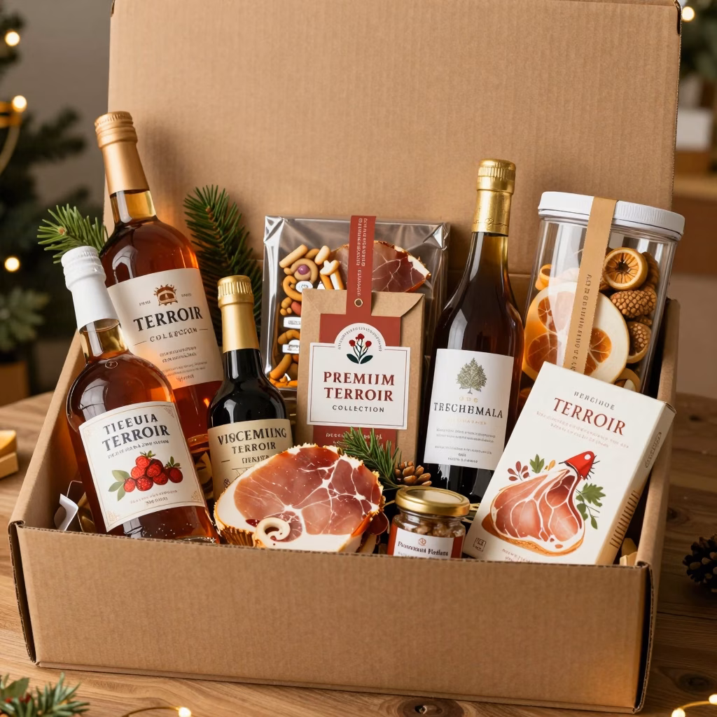 Coffret cadeau produits regionaux terroir selection artisanale panier gourmand premium