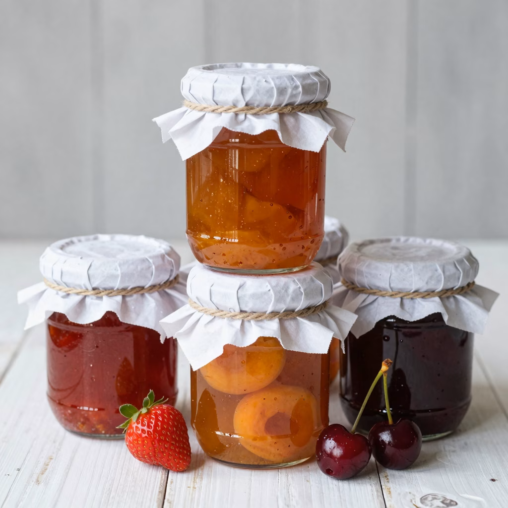 Confitures maison fruits rouges bocaux verre tradition francaise