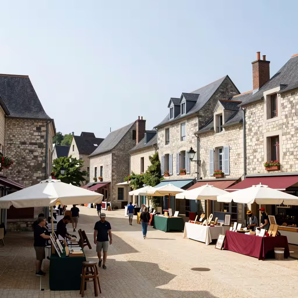 Groupe de visiteurs dégustant des spécialités régionales sur un marché provençal lors d'un food tour