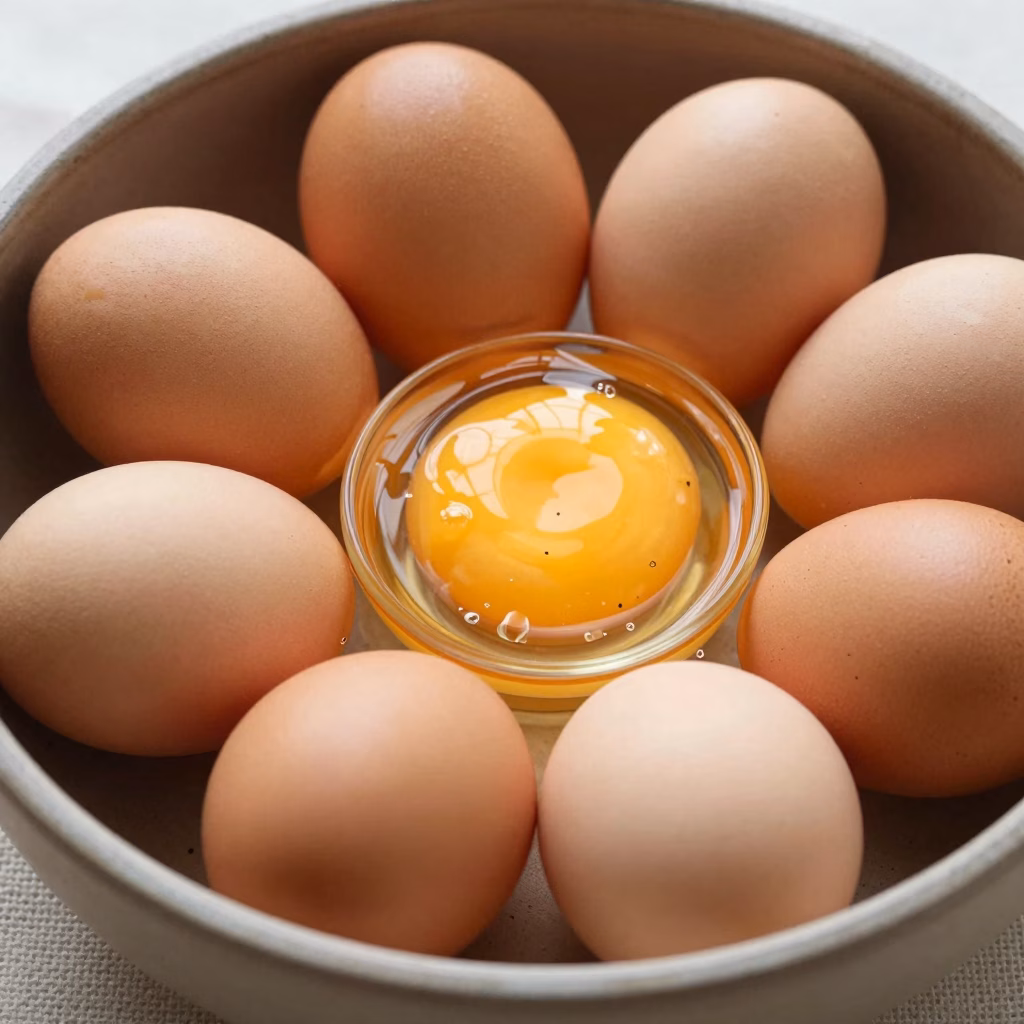 Oeufs fermiers frais jaunes dores produits artisanaux