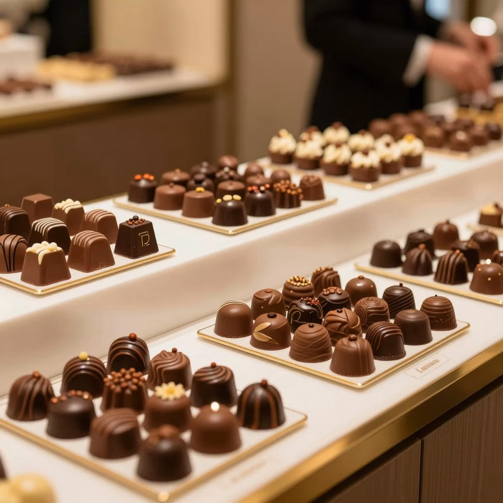 Salon du Chocolat en France : exposition de chocolats artisanaux