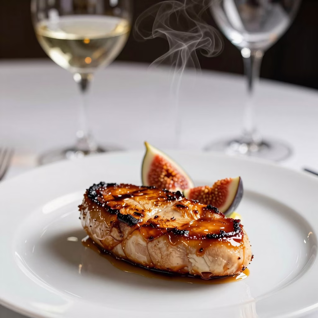 foie gras poêlé avec vin blanc sec